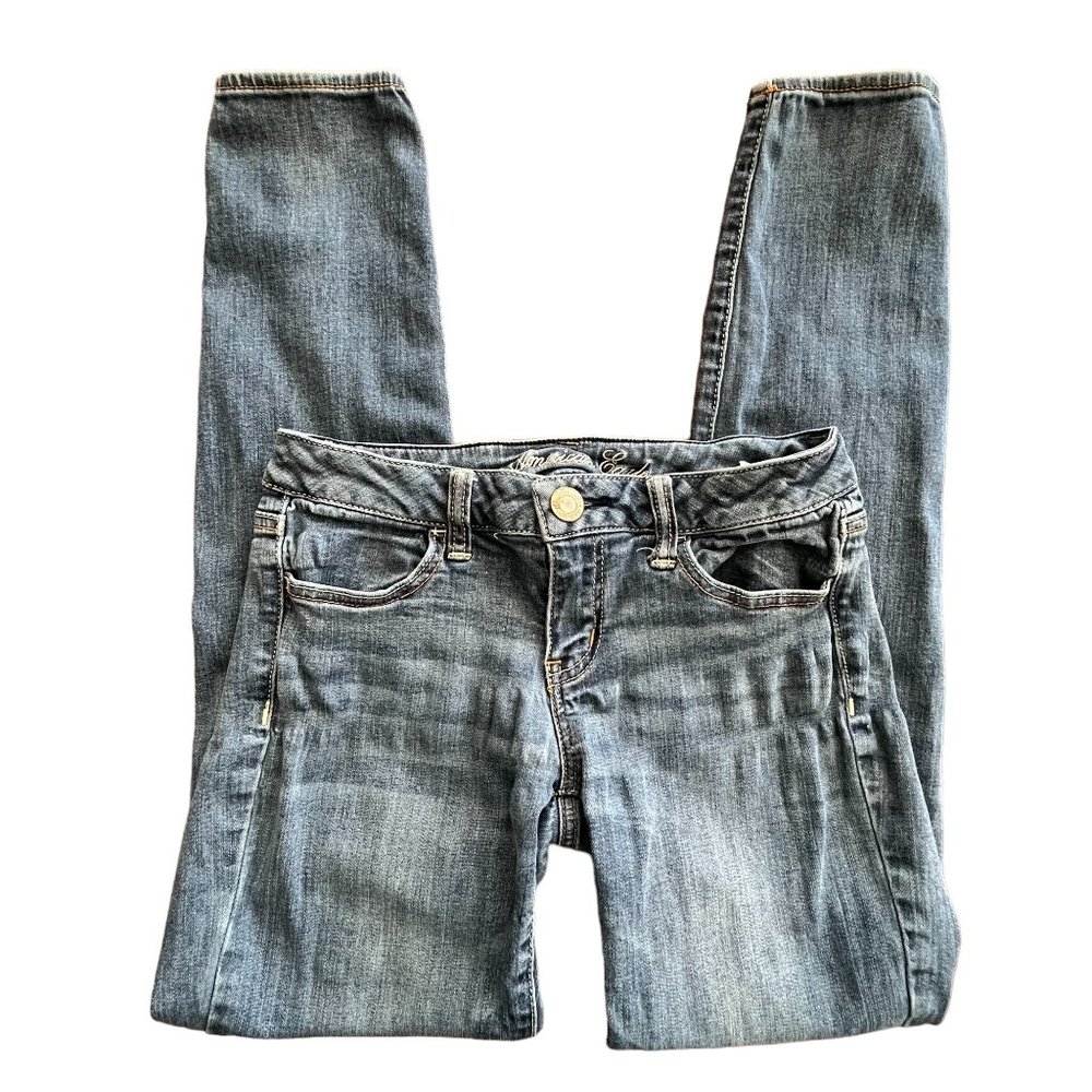 American Eagle Women Jegging Jeans Low Rise Stretch (Sz4 W26 L28)
